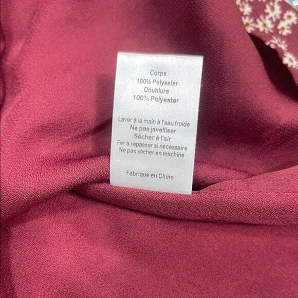Lush Burgundy Floral Blouse - Picture 10 of 12